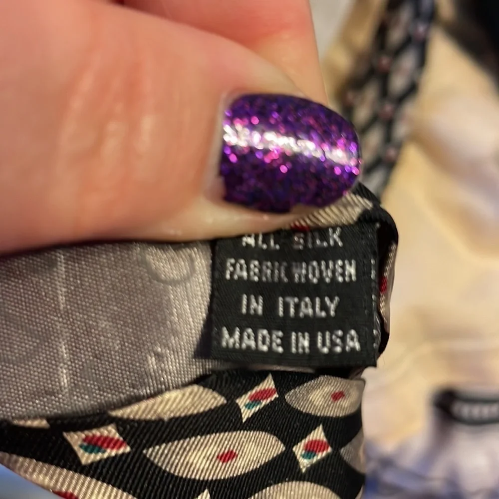 Christian Dior Monsieur Geometric Design Silk Necktie